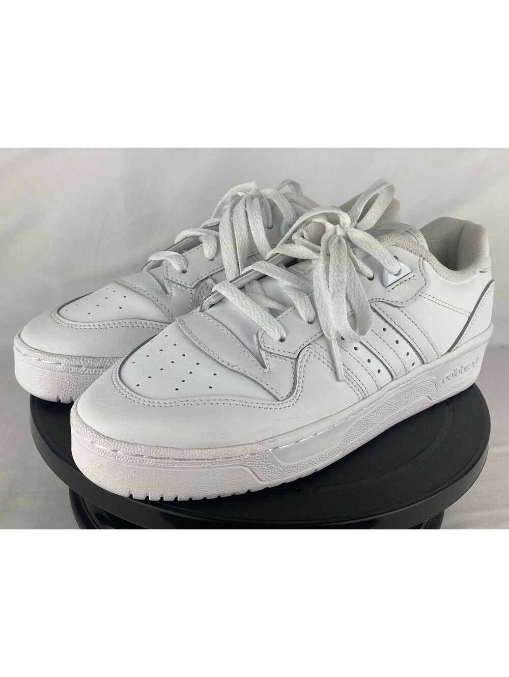 Womens Size 7.5 Adidas Forum Low Classic All White Leather Casual Retro Sneakers